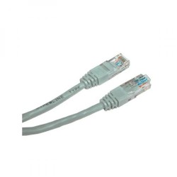 Síťový LAN kabel UTP patchcord, Cat.5e, RJ45 samec - RJ45 samec, 20 m, nestíněný, šedý, economy, DOPRODEJ