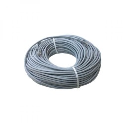 Síťový LAN kabel UTP patchcord, Cat.5e, RJ45 samec - RJ45 samec, 50 m, nestíněný, šedý, economy
