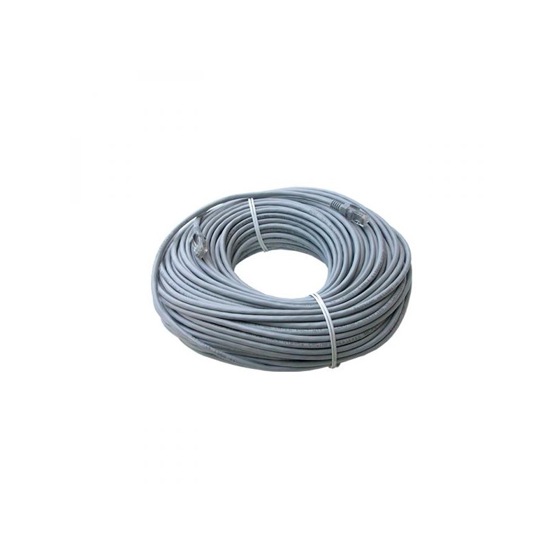 Síťový LAN kabel UTP patchcord, Cat.5e, RJ45 samec - RJ45 samec, 50 m, nestíněný, šedý, economy