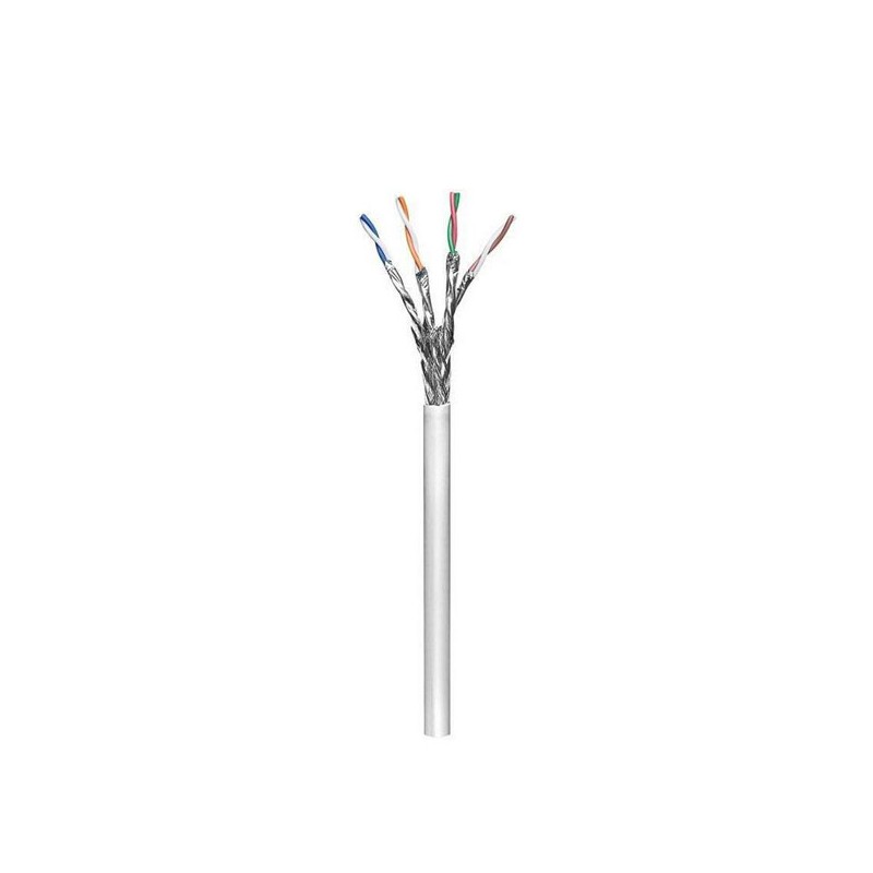 Síťový LAN kabel S/FTP kabel, Cat.6, Lanko - Lanko, 305 m, dvojitě stíněný, CCA, šedý, DOPRODEJ