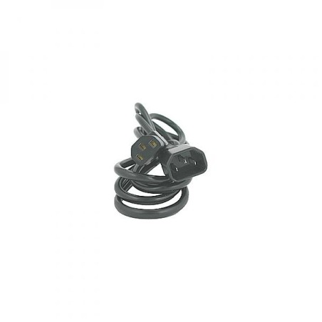 Síťový kabel 230V prodlužovací, C13 - C14, 3m, VDE approved, černý, Logo, DOPRODEJ