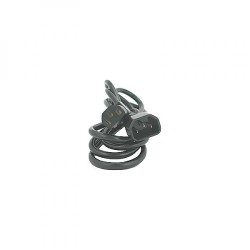 Síťový kabel 230V prodlužovací, C13 - C14, 3m, VDE approved, černý, Logo, blistr, DOPRODEJ