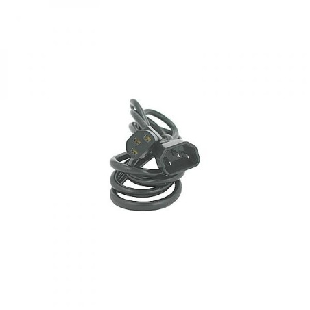 Síťový kabel 230V prodlužovací, C13 - C14, 3m, VDE approved, černý, Logo, blistr, DOPRODEJ