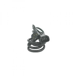 Síťový kabel 230V prodlužovací, C13 - C14, 5m, VDE approved, černý, Logo, DOPRODEJ