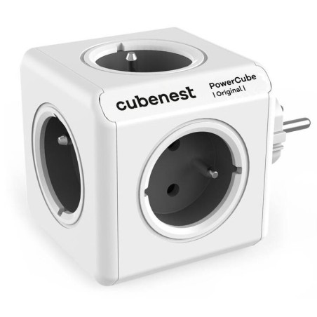 Cubenest - PowerCube, 0.1m, ORIGINAL USB, šedá, POWERCUBE, 5x zásuvka