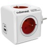Cubenest - PowerCube, 0.1m, Original USB PD 20W, A+C, červená, POWERCUBE, 4 zásuvky, USB A+C, Power Delivery 20W
