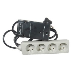 Síťový kabel stand-by EASY-OFF 230V se zapínaním pomocí dálkového ovládače, CEE7 (vidlice) - zásuvka 4x, Max. 2300W, černý