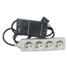 Síťový kabel stand-by EASY-OFF 230V se zapínaním pomocí dálkového ovládače, CEE7 (vidlice) - zásuvka 4x, Max. 2300W, černý