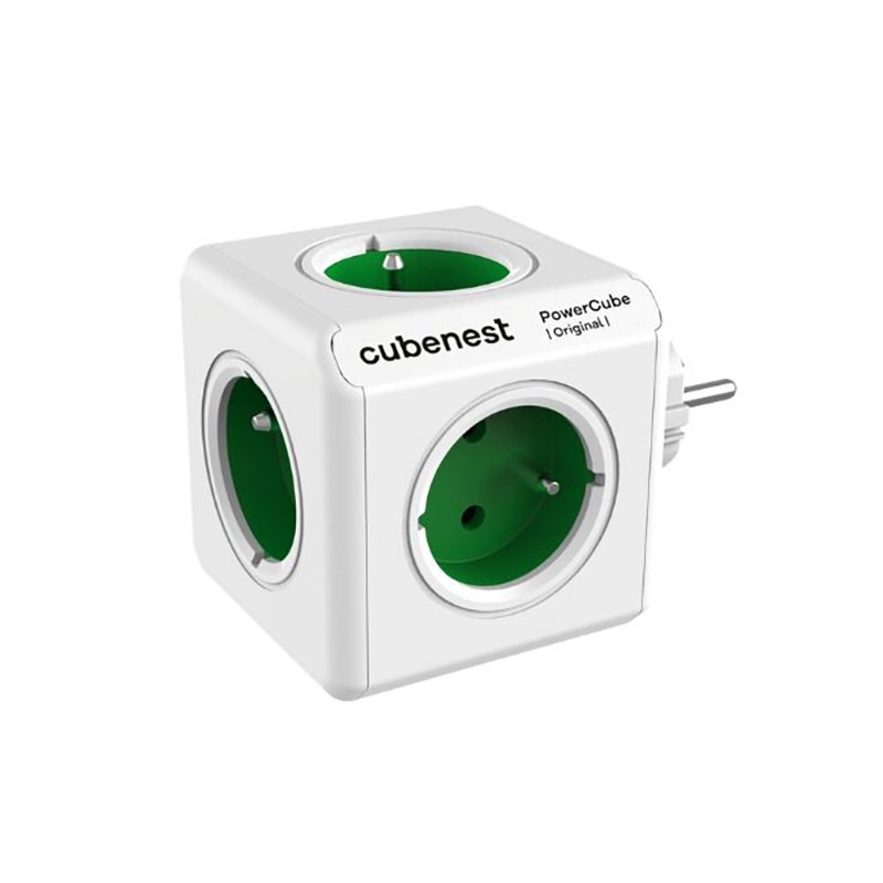 Cubenest - PowerCube, 0.1m, ORIGINAL USB, zelená, POWERCUBE, 5x zásuvka