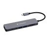 VERBATIM Dokovací stanice USB-C, 7v1, HDMI, USB-C PD, USB-C, 2xUSB 3.0, SD a microSD, šedá