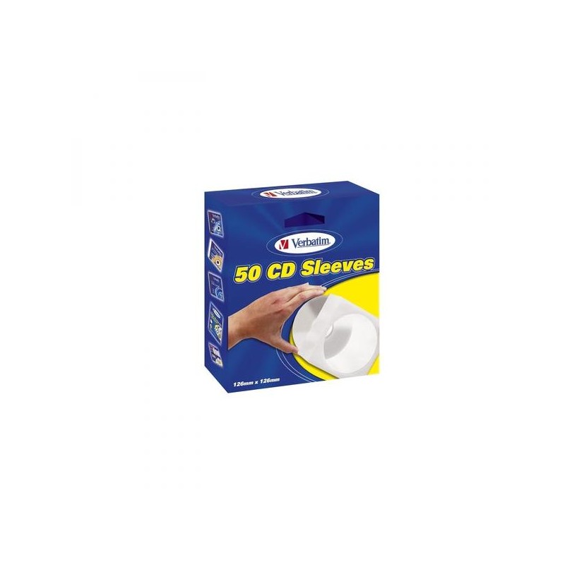 Box na 1 ks CD, papír, bílý, 50-pack