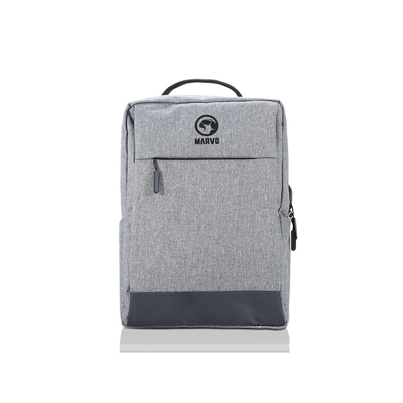 Batoh na notebook 15.6", BA-03, šedý z nylonu, USB port k nabíjení, Marvo, DOPRODEJ
