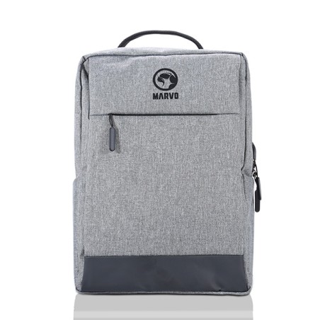 Batoh na notebook 15.6", BA-03, šedý z nylonu, USB port k nabíjení, Marvo, DOPRODEJ