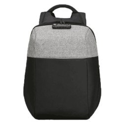 Batoh na notebook 15,6", NB008, černo-šedý z polyesteru/polyethylenu/nylonu, není snadné vykrást, DOPRODEJ
