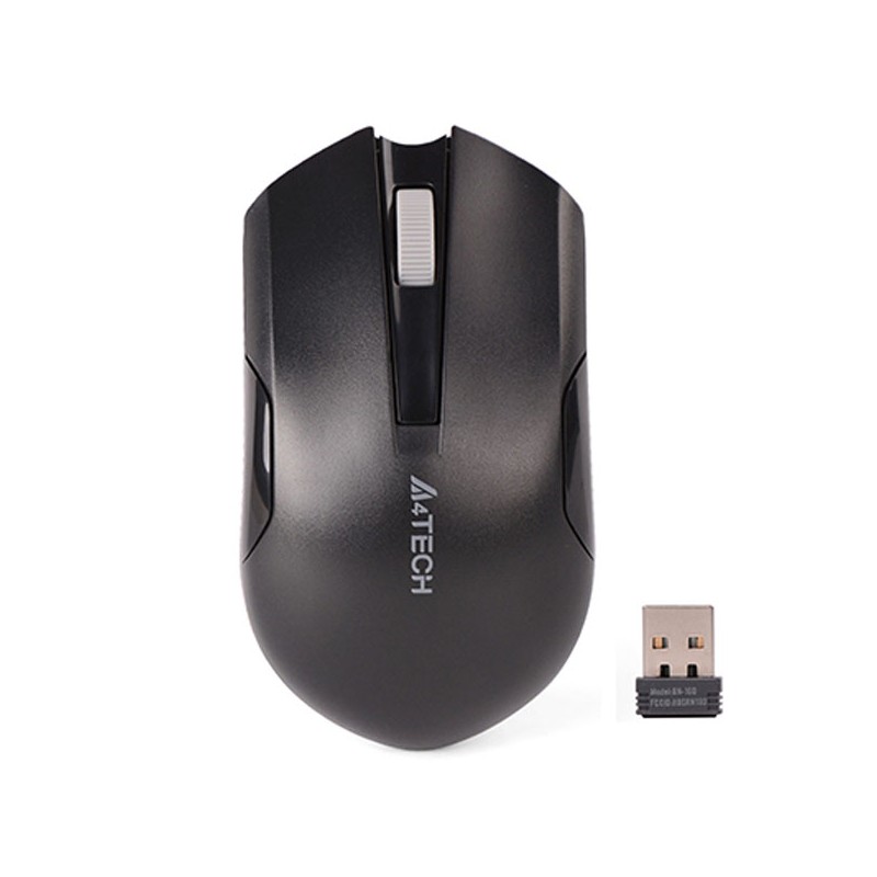 A4tech G3-200NS, V-Track, bezdrátová optická myš, 2.4GHz, 10m dosah, černá