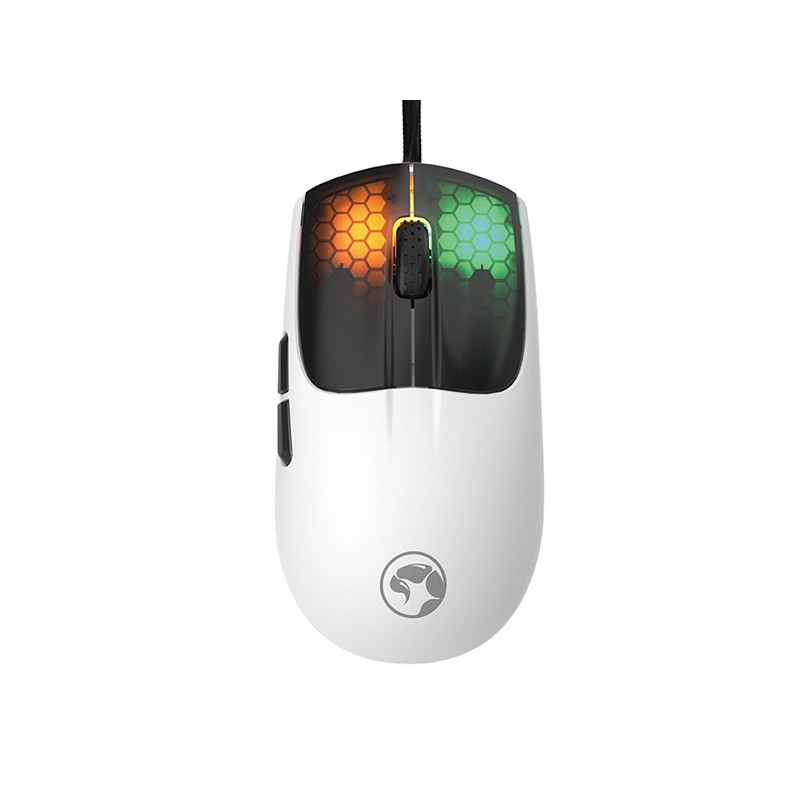 Marvo M727 Myš drátová, bílá, 12000DPI