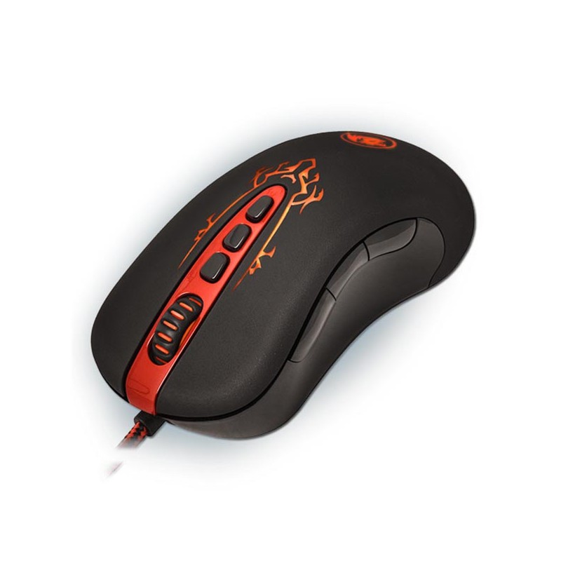 Redragon Origin Myš drátová USB, černo-červená, 4000DPI