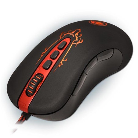 Redragon Origin Myš drátová USB, černo-červená, 4000DPI