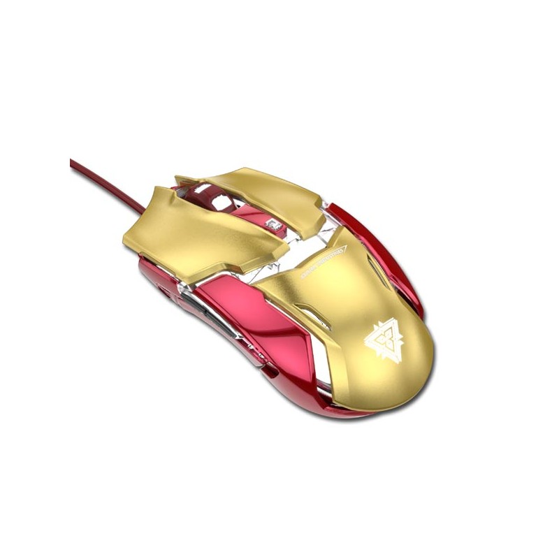 E-blue IRON MAN ARMOR EMS610 Myš drátová, zlatá, 4000DPI