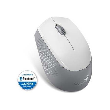 GENIUS myš NX-8000S BT/ duální Bluetooth + 2,4GHz/ 1200 dpi/ bezdrátová/ tichá/ bílošedá