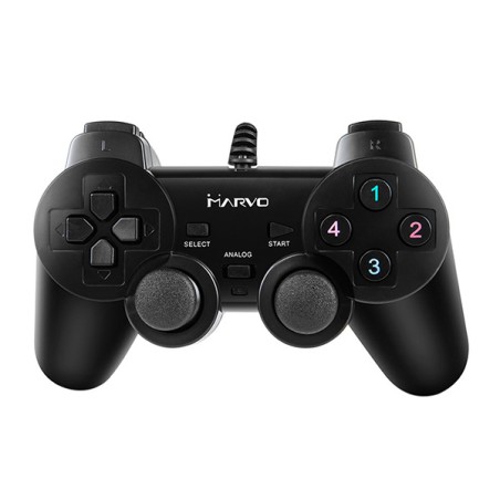 Gamepad Marvo GT-006, 15tl., USB, černý, vibrační, DOPRODEJ