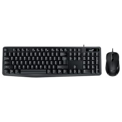 Genius KM-170 COPILOT sada klávesnice drátová (USB) CZ/SK, černá s optickou myší