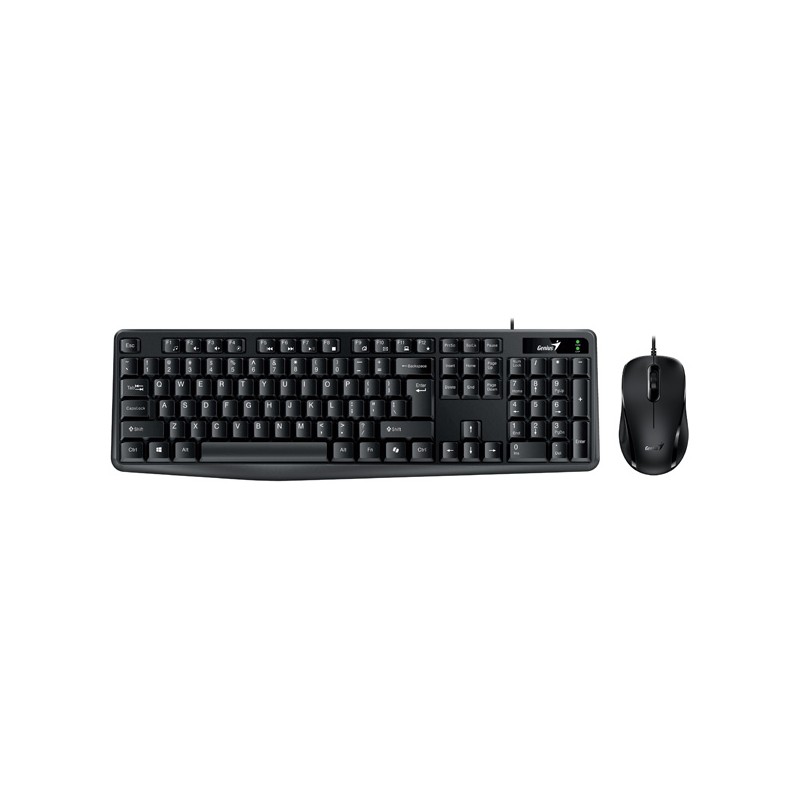 Genius KM-170 COPILOT sada klávesnice drátová (USB) CZ/SK, černá s optickou myší