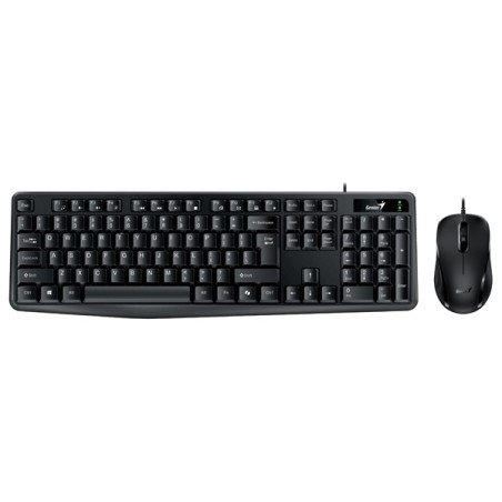 Genius KM-170 COPILOT sada klávesnice drátová (USB) CZ/SK, černá s optickou myší