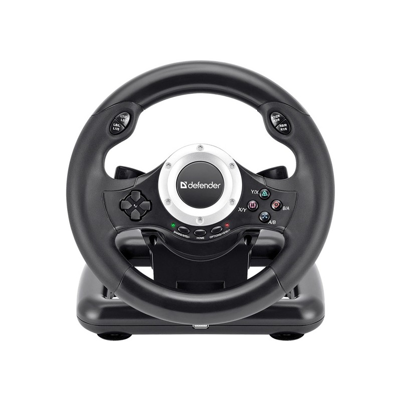 Volant Defender TURBO PRO, 10tl., USB, černý, s pedály, PS3,PS4,PC,Xbox One,Xbox Series X/S,Nintendo Switc