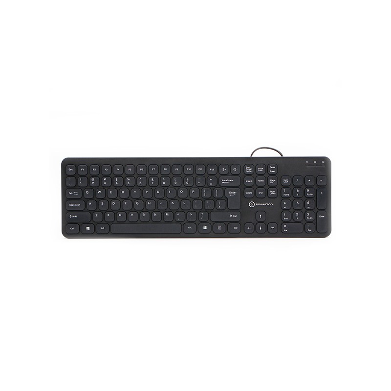 Powerton LIFE SLIM Klávesnice drátová (USB) US, černá