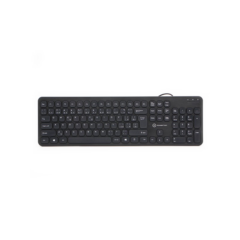 Powerton LIFE SLIM Klávesnice drátová (USB) CZ/SK, černá