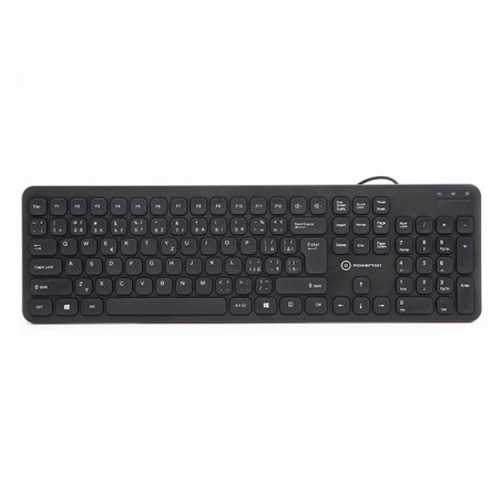 Powerton LIFE SLIM Klávesnice drátová (USB) CZ/SK, černá