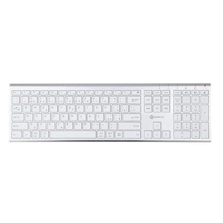 Powerton LIFE ULTRASLIM Klávesnice bezdrátová CZ/SK, stříbrná