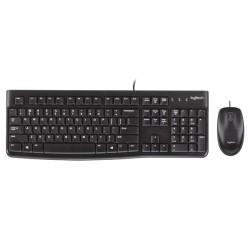 Logitech MK120 sada klávesnice drátová (USB) US, černá s drátovou optickou myší, klasická