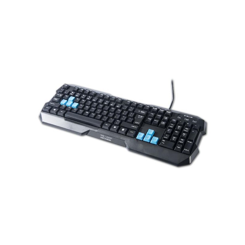 E-blue Polygon klávesnice drátová (USB) US, černá, DOPRODEJ
