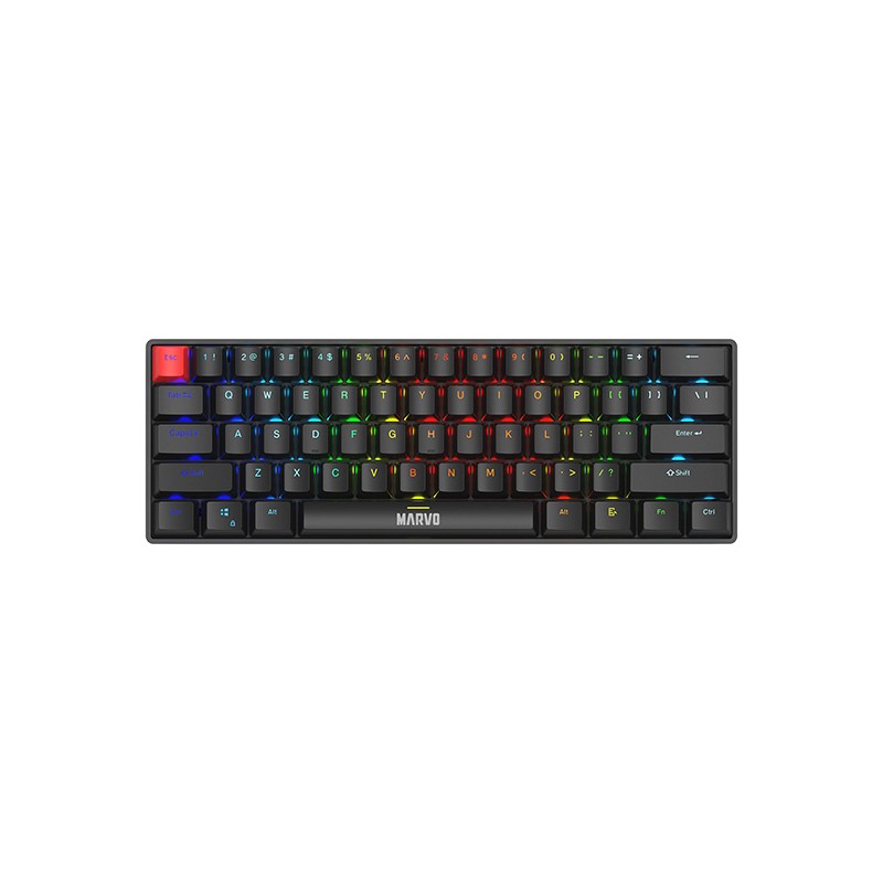 Marvo SABER 61 klávesnice drátová (USB) US, černá mechanická