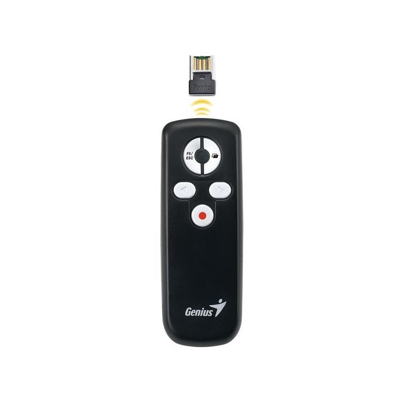 Prezentér 2.4Ghz, media pointer, USB, plug & play, černý