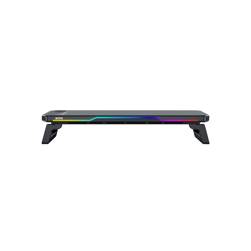 Marvo DZ-02 Podstavec pod monitor, černý, Rainbow podsvícení