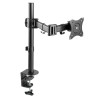 ULTRADESK SKELETON Single Polohovatelný držák pro monitor, černý, 2-9KG, svorka a průchodka stolu, 17"-30", 75x75/100x100