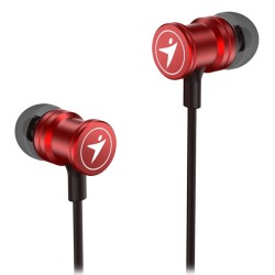 Genius HS-M316 sluchátka s mikrofonem, drátová, červená, 2.0, špuntová, 3.5 mm jack