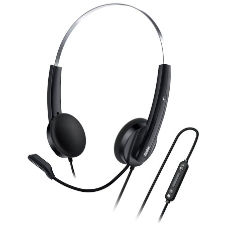 Genius HS-220U AI sluchátka s mikrofonem, drátová, černá, 2.0, uzavřená, USB - C