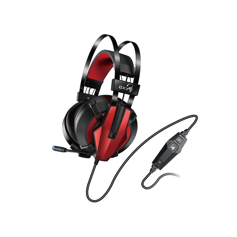 Genius HS-G710V herní sluchátka s mikrofonem, drátová, černá/červená, USB