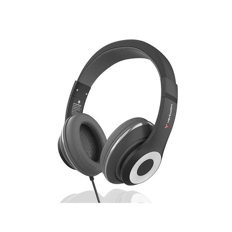 Verbatim TruSound sluchátka s mikrofonem, drátová, černá, plug and play typ USB-C
