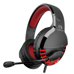 Marvo HG9022 sluchátka s mikrofonem, drátová, černo-červená, 7.1 (virtualně), LED,podsvícená typ USB