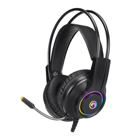 Marvo HG8935 sluchátka s mikrofonem, drátová, černá, podsvícená, USB