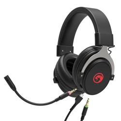 Marvo HG9052 sluchátka s mikrofonem, drátová, černá, 7.1 (virtualně), červeně podsvícená, 7.1 (virtuálně) typ USB