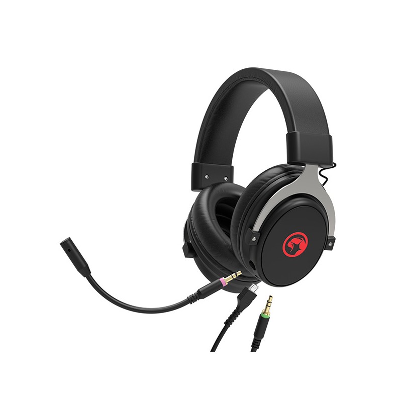 Marvo HG9052 sluchátka s mikrofonem, drátová, černá, 7.1 (virtualně), červeně podsvícená, 7.1 (virtuálně) typ USB