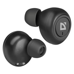 Defender Twins 638 sluchátka s mikrofonem, bezdrátová, černá, špuntová, BT 5.0, TWS, nabíjecí pouzdro typ bluetooth, DOPRODEJ