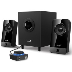 GENIUS reproduktory SW-2.1 300X/ 2.1/ 10W/ dřevěné/ černá