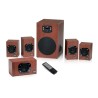 Genius reproduktory SW-HF 5.1 4600 v2, 5.1, 120W, hnědé, dálkové ovládání, domácí kino, 3,5 mm jack, 40Hz~20kHz